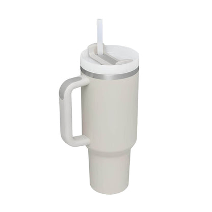 40oz Insulated Tumbler acuum Cup   for with Handle Straw Stainless Steel